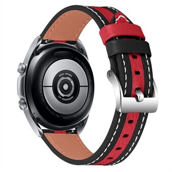 För Garmin Vivomove Style / GarminMove Style Kohud Läder Färg Skarvning Handledsrem Justerbar Smart Watch Band (20 mm)