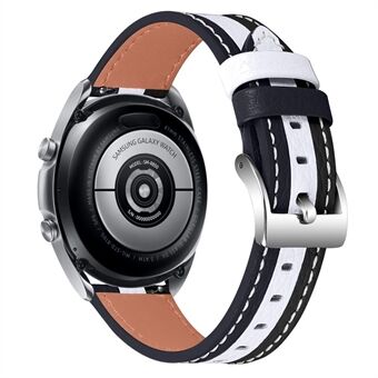 För Samsung Galaxy Watch4 Active 40 mm / 44 mm / Watch4 Classic 42 mm / 46 mm Skarvningsfärg Justerbart topplager Kohud Läder Smart Watch Band