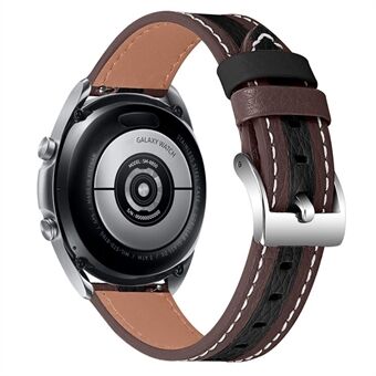 20 mm klockarmband för Samsung Galaxy Watch3 41 mm / Klocka 42 mm Snygg färgskarvning Kohud Justerbart klockband