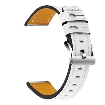 För Huawei Watch GT 2 42 mm / Watch 2 Universal klockarmband Kohudsläder Ersättningsarmband (20 mm)