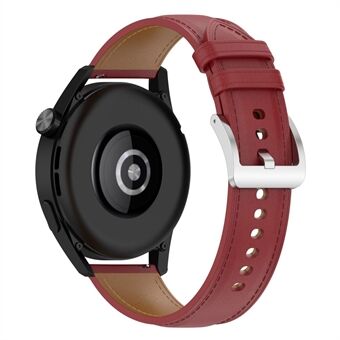 För Samsung Galaxy Watch3 45mm / Huawei Watch GT 3 / Honor Watch GS3 / Garmin/ Xiaomi Mi Watch S1 22mm äkta läderarmband
