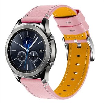 För Xiaomi Mi Watch Color Spänne i rostfritt Steel Justerbart handledsrem Kohud Läder 22 mm Universal Smart Watch Band