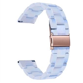 20 mm klockband i harts för Huawei Watch 2 / Watch GT 2 42 mm, bytesrem för spänne i rostfritt Steel