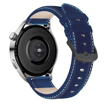 För HUAWEI Watch GT3 / Samsung Galaxy Watch 46 mm läderarmband 22 mm Universal klockarmband med spänne