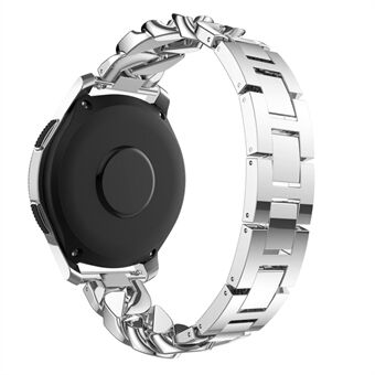 För Samsung Galaxy Watch 4 40mm / 44mm / Watch 4 Classic 42mm / 46mm / Garmin Venu Single Row Rostfritt Steel 20mm Watch Band Armband med Strass