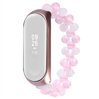 Fashion Jade Pärlarmband Handledsrem för Xiaomi Mi Band 3/4 Ersättnings Smart Watch Band