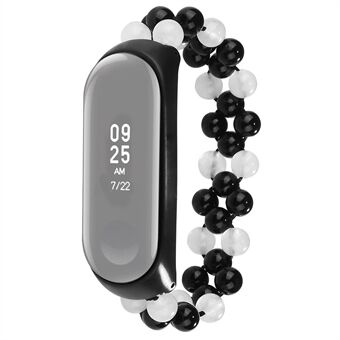 För Xiaomi Mi Band 5 / Mi Band 6 Jade Beads Armband Smart Watch Band Rembyte