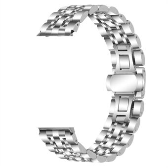 För Huawei Watch GT 2e / Watch GT 2 42mm / 46mm 7 pärlor Rostfritt Steel Smart Watch Band Replacement Armband 22mm - Silver