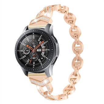 För Samsung Gear S3 Frontier / Galaxy Watch3 45 mm metall Smart klockarmband Snygga strass dekorationer Ersätter handledsrem