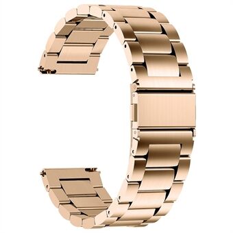 JLT för Samsung Watch4 Classic 42 mm / 46 mm / Garmin Venu 2 Plus 20 mm klockband med tre pärlor i rostfritt Steel