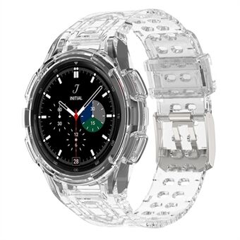 För Samsung Galaxy Watch4 Classic 46 mm Smart klockarmband Mjukt TPU-armband integrerat med klockfodral