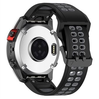 För Garmin Garmin Descent G1 / COROS VERTIX klockband 22 mm tvåfärgat klockarmband Silikonarmband med dubbla hålsspänne