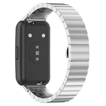 För Huawei Band 7 Anti-explosion rostfritt Steel Solid Core Smart Watch Arm Replacement - Silver