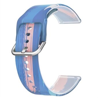För Samsung Galaxy Watch 5 Pro 45mm / Watch4 Classic 42mm / 46mm Rainbow Color Watch Band 20mm Silikon Silikon Armband Ersättningsrem