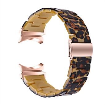 För Samsung Galaxy Watch 5 40mm / 44mm / Watch 5 Pro 45mm Resin Watch Band Rostfritt Steel Spänne Armband Armband