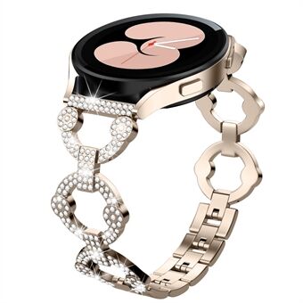 För Samsung Galaxy Watch 5 Active 40mm / 44mm / Watch 5 Pro 45mm / Watch 42mm Bling Watch Band 20mm Rhinestone Decor Ersättningsmetallrem