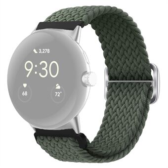 För Google Pixel Watch Flätat klockband Justerbart spänne stretchigt armband sportrem - officiell multi