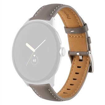Häftad klockarm för Google Pixel Watch Ersättningsdel för klockband i äkta läder