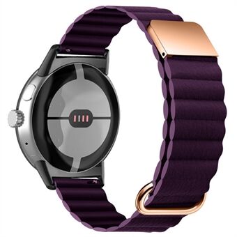 Magnetiskt urband med spänne för Google Pixel Watch Klockarmband i äkta läder Quick Release Klockarmband