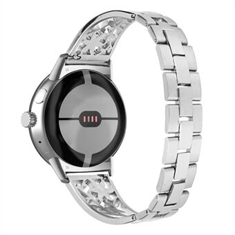 Klockarmband för Google Pixel Watch, ersättningsarmband av rhinestone i rostfritt Steel - Silver