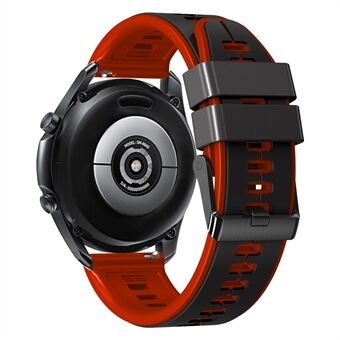 För Huawei Watch Buds / GT 3 SE / GT 3 Pro 46 mm Dual Color Watch Band 22 mm Silikon klockarmband
