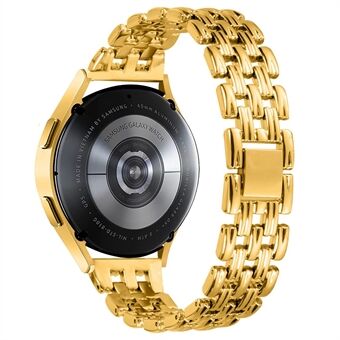 Klockband i rostfritt Steel för Samsung Galaxy Watch4 Active 40 mm 44 mm / Watch4 Classic 42 mm , 20 mm ihåligt metallband med 5 pärlor