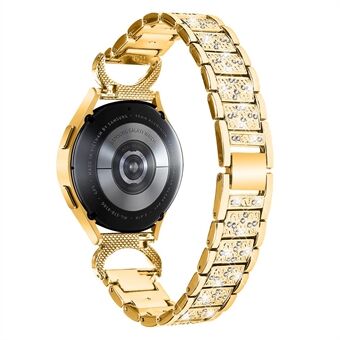 Klockarmband för Samsung Galaxy Watch3 41mm / Watch4 Active 40mm / Watch 5 Active 40mm / Watch4 40mm 44mm / Watch 5 40mm 44mm, Rostfritt Steel 20mm Rhinestone Decor Band