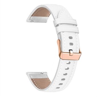 Klockband för Garmin Venu / Sq / Sq 2 / 2 Plus , 20 mm äkta koläderrem med roséguldsspänne