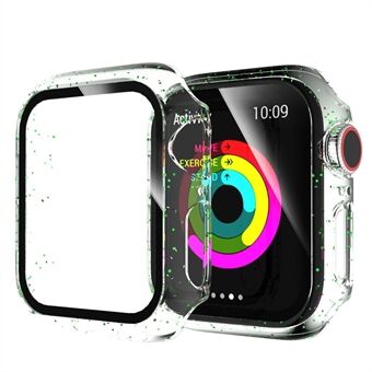 Glittery PC Frame Intergrated Tempered Glass Screen Protector Smart Watch Case for Apple Watch Series 3/2/1 38mm