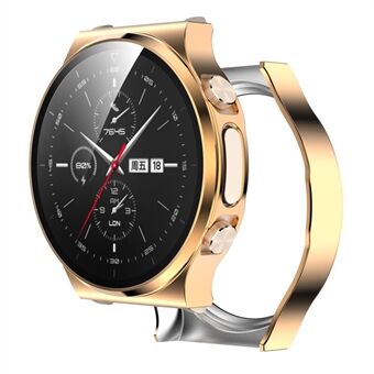Helkroppspläterad PC-ram + Skyddsklocka för härdat glas för Huawei Watch GT 2 Pro EKG Smartwatch