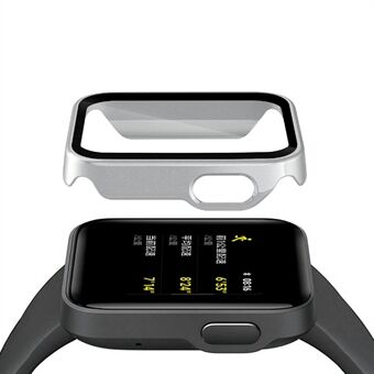 Gummerad PC Edge Ram med skärmskyddsfodral i härdat glas för Xiaomi Redmi Watch
