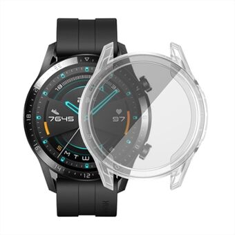 Fulltäckande TPU Elektroplat Smart Watch Skyddsfodral för Huawei Watch GT 2 46mm - Genomskinlig