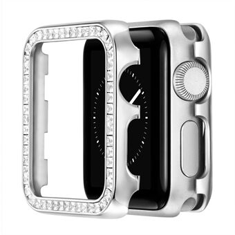 Aluminiumlegering Rhinestone Bumper Skyddsfodral Cover för Apple Watch Series 4/5/6 / SE 44mm