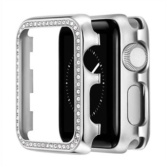 Rhinestone aluminiumlegering stötfångare skyddsfodral för Apple Watch Series 1/2/3 42mm