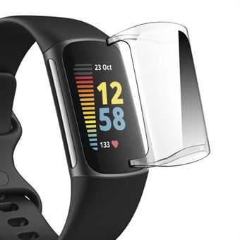 ENKAY Fall Protection TPU Smart Watch Case Cover Protector för Fitbit Charge 5 - Transparent