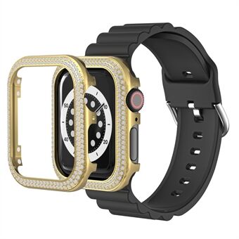 Zinklegering + Rhinestone Decor Watch Skyddsfodral Cover för Apple Watch SE / Series 6/5/4 40mm