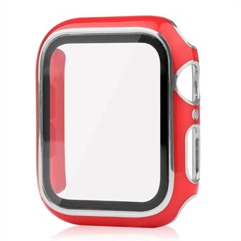 Elektroplering PC Watch Case Skalskydd med skärmskydd i härdat glas för Apple Watch Series 1/2/3 38mm