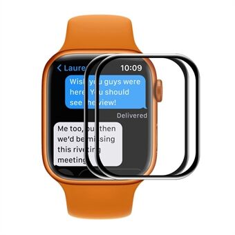 ENKAY 2st/pack helskärm hellim krökt varmböjning Anti-skrapa Scratch härdat glasfilm för Apple Watch Series 7 41mm