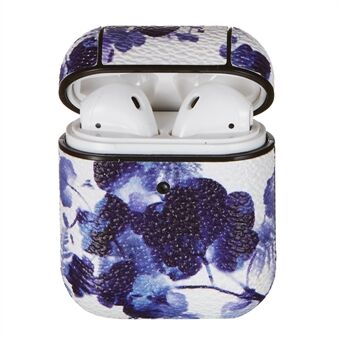 Flower Pattern Printing Skin PC Protective Earphone Case for Apple AirPods with Charging Case (2016)/(2019)/Wireless Charging Case (2019)