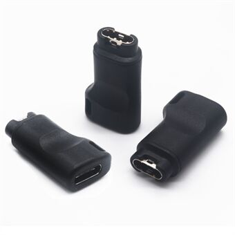 USB Type-C till 4-stift Smart Watch Charging Converter Adapter för Garmin Fenix 5 / 5X / 5S / 6 / 6X Pro Solar