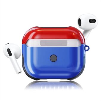 Glänsande gummibelagd PC + TPU-hörlurar Laddningsbox Skyddsfodral Anti-dropp Dammtät skal för Apple AirPods 3