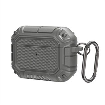Pläd TPU Anti-fall Full Protection Earbuds Fodral Portabelt hörlurar Laddningsfodral Skal med nyckelring för Apple AirPods Pro