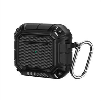 Pläd TPU Anti-dropp hörlurar Fodral Protector Portable Earphone Laddningsfodral Skal med nyckelring för Apple AirPods 3