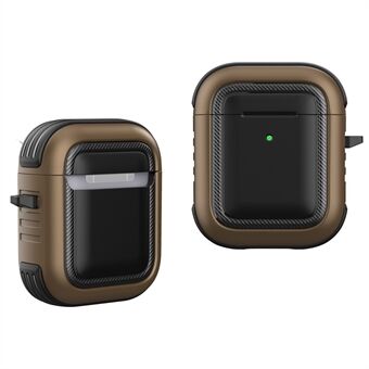 Fashion TPU + PC Anti-drop Dammtät trådlöst hörlursfodral Skyddsfodral för Apple AirPods med laddningsfodral (2016) / (2019) / AirPods med trådlöst laddningsfodral (2019)