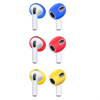 For Apple AirPods 3 3 Pairs Earbuds Anti-slip Silicone Cover Bluetooth Earphones Earmuffs Ear Tips