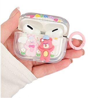 För Apple AirPods Pro Rabbit Bear Design Bluetooth-hörlurar Skyddsfodral Mjuk TPU-laddningsbox med spänne