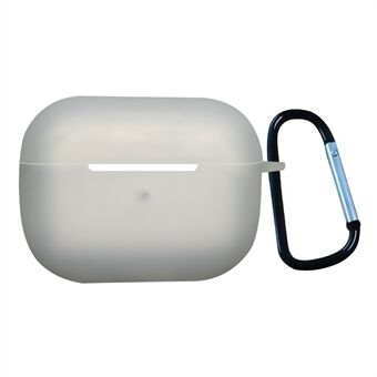 För AirPods Pro 2 Stötsäker Bluetooth-hörlursfodral 2,2 mm mjukt silikon förtjockat skyddsfodral med anti-tappat spänne