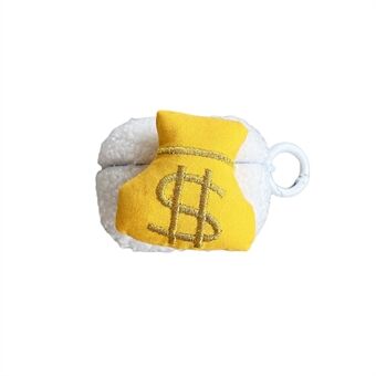 För Apple AirPods Pro Cute Money Bag Fluff + TPU-skal, Bluetooth-hörlurar Skyddsfodral med krok