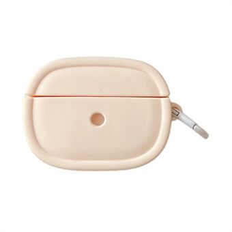För Apple AirPods Pro / Pro 2 hörlursskydd Skyddsfodral Candy Color Ovalt silikonfodral med hängande spänne