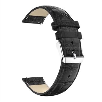 20mm Crocodile Texture Genuine Leather Watch Band for Samsung Galaxy Gear Sport